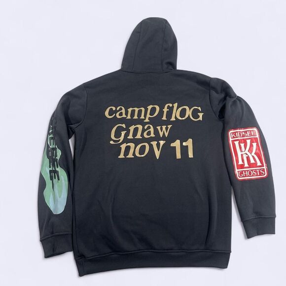 Camp Flog Gnaw Lucky Me I See Ghosts Kanye Inspired Black Hoodie - Picture 2 of 2